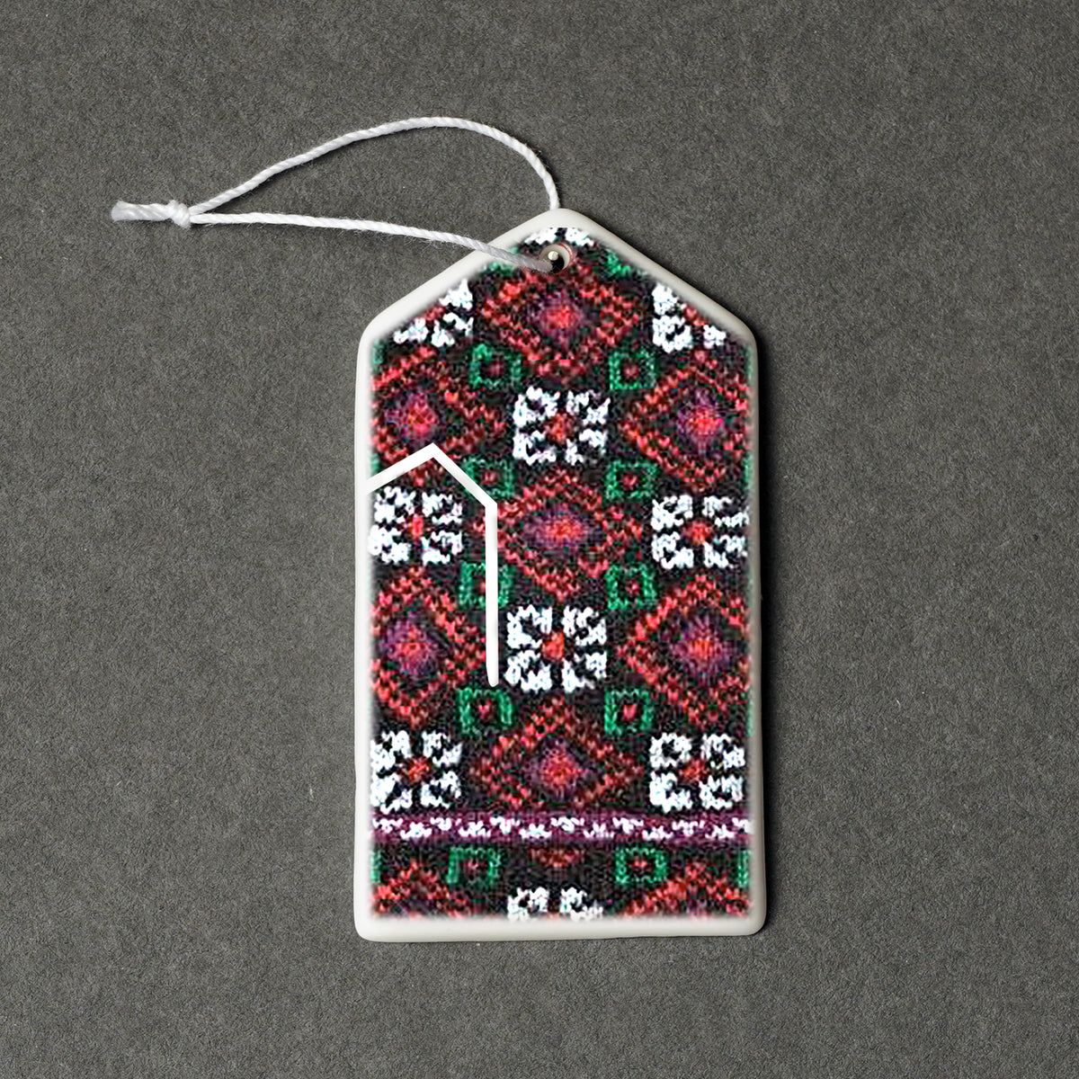 Porcelāna rotājumi - cimdiņi ar apdruku