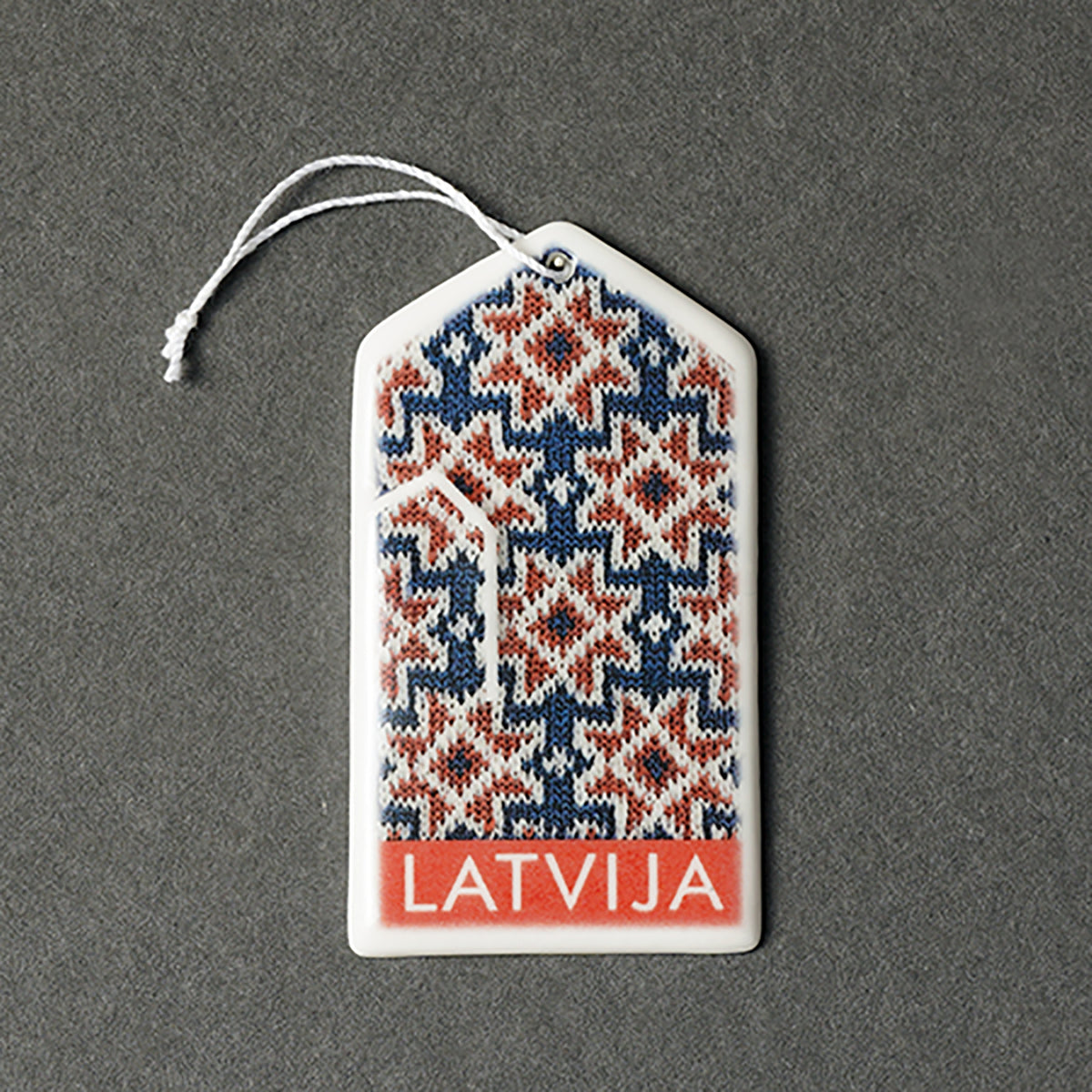 Porcelain Decorations - Gloves With Print + LATVIJA