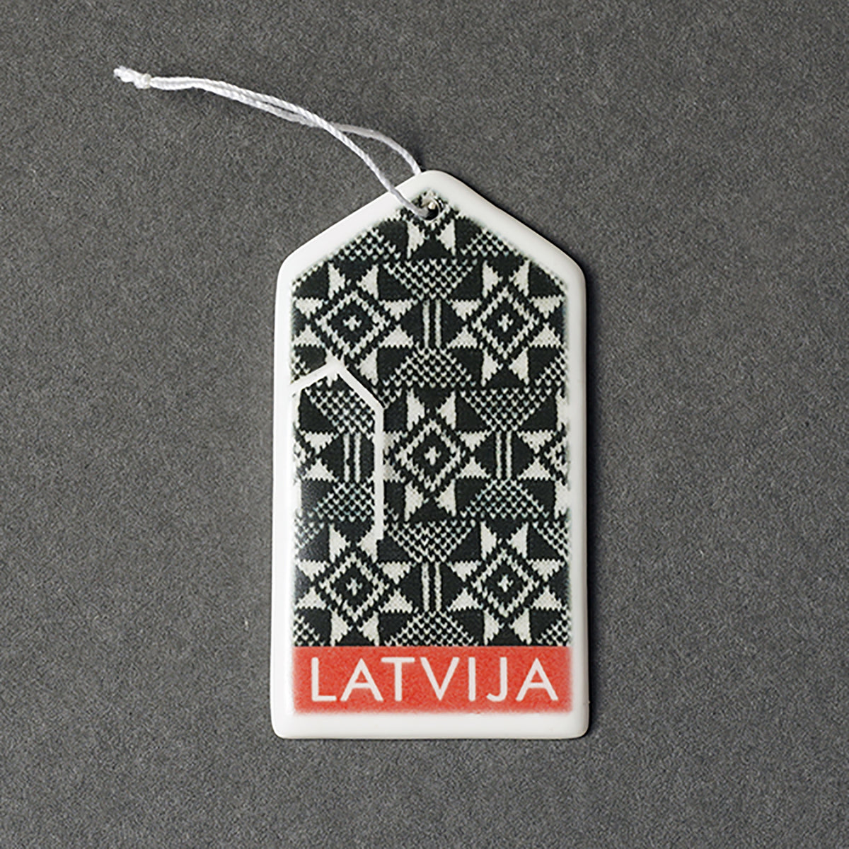 Porcelain Decorations - Gloves With Print + LATVIJA