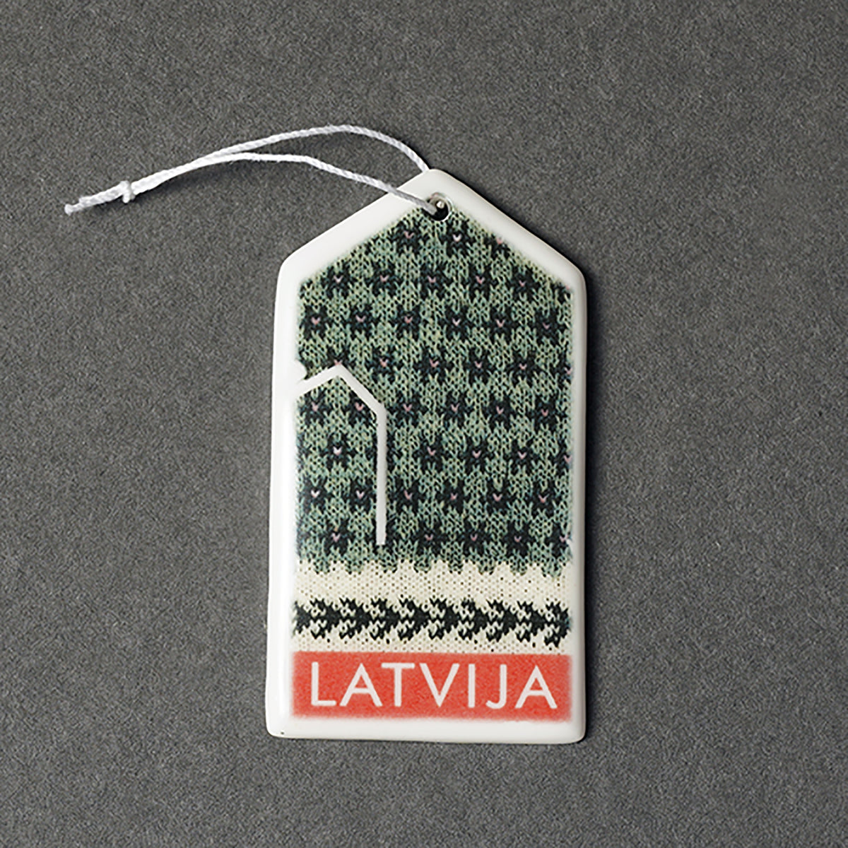 Porcelain Decorations - Gloves With Print + LATVIJA