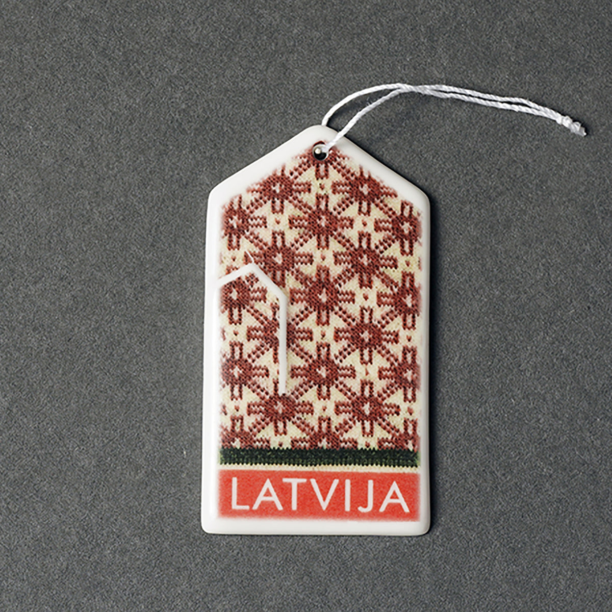 Porcelain Decorations - Gloves With Print + LATVIJA