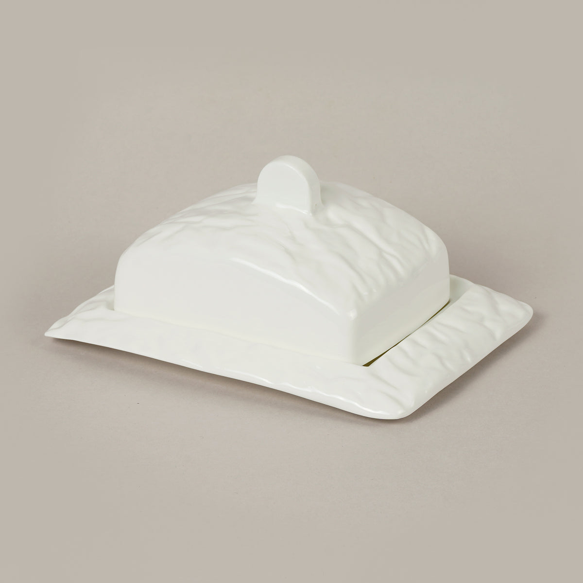 Porcelāna burzīts sviesta trauks