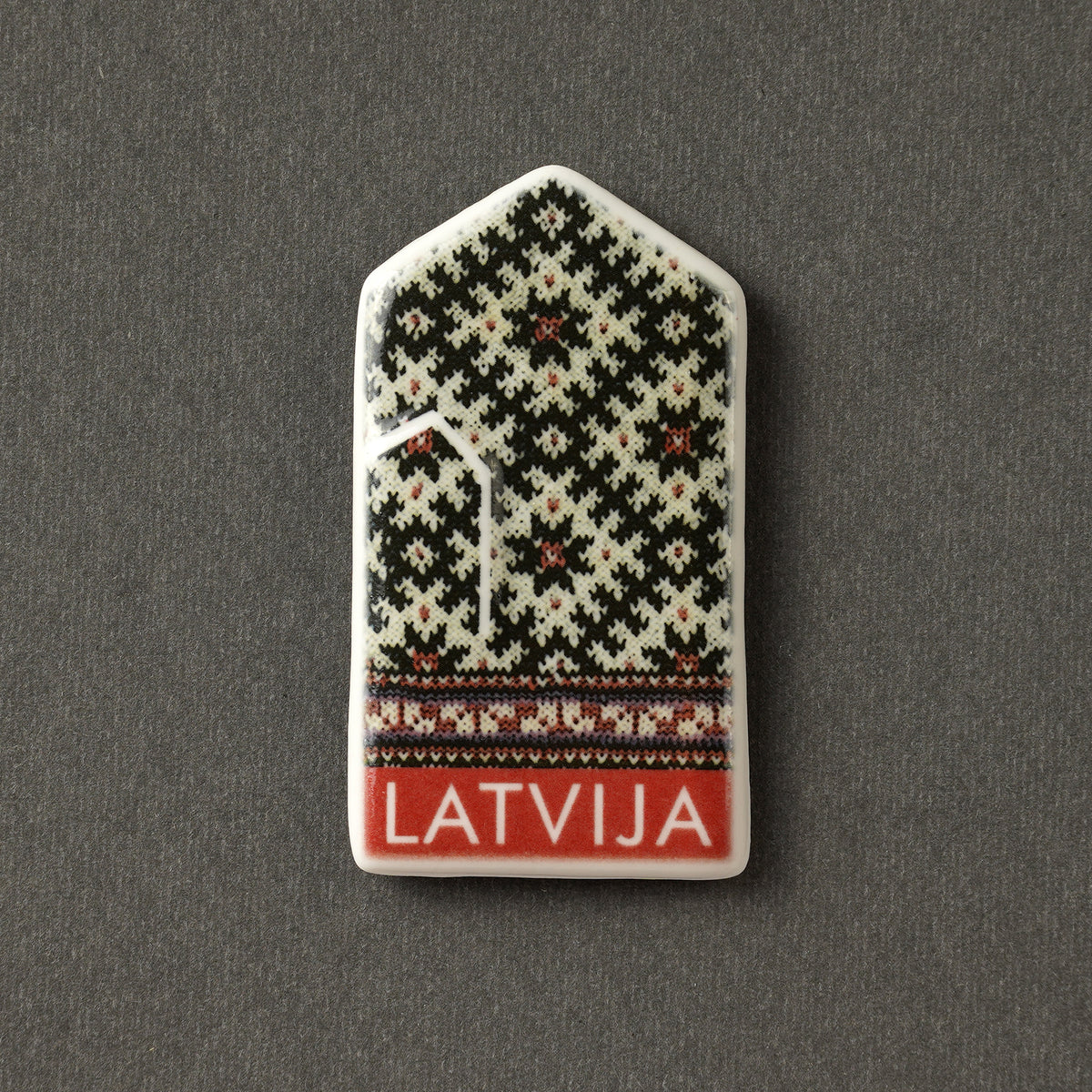 Porcelāna Magnēti - cimdiņi ar apdruku + LATVIJA