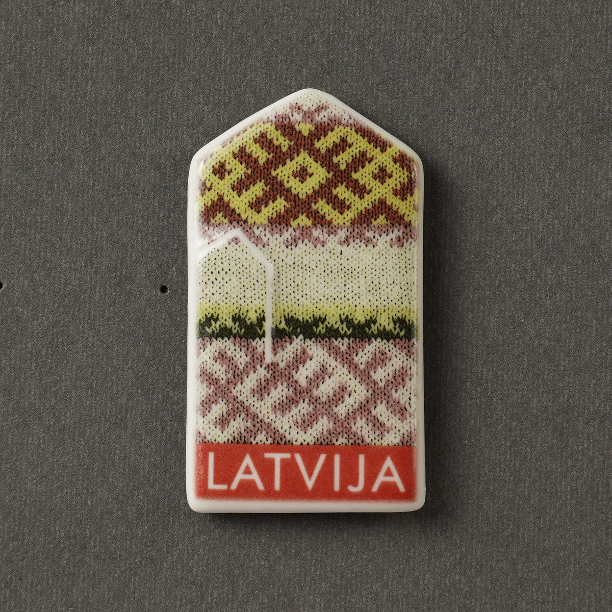 Porcelāna Magnēti - cimdiņi ar apdruku + LATVIJA