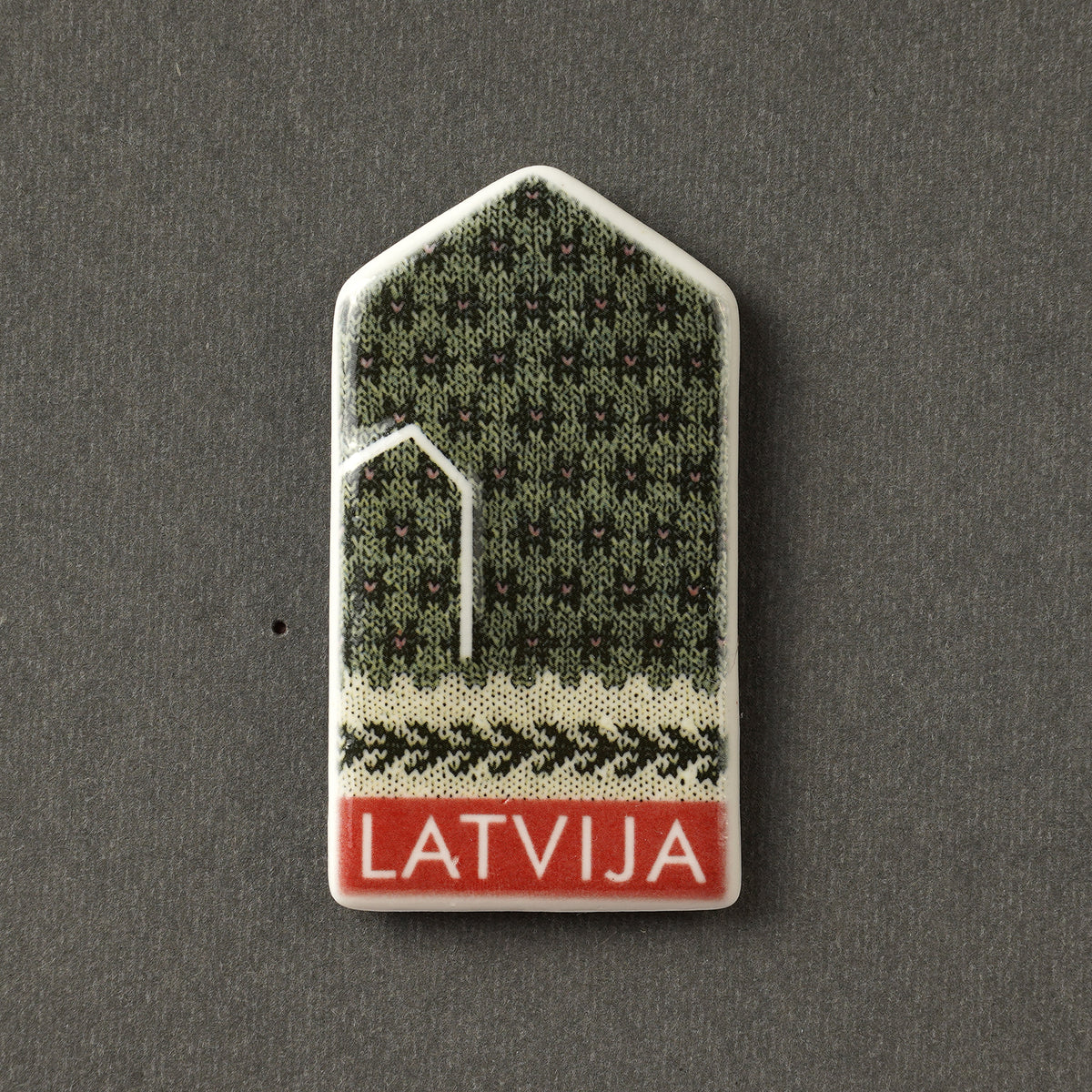 Porcelāna Magnēti - cimdiņi ar apdruku + LATVIJA