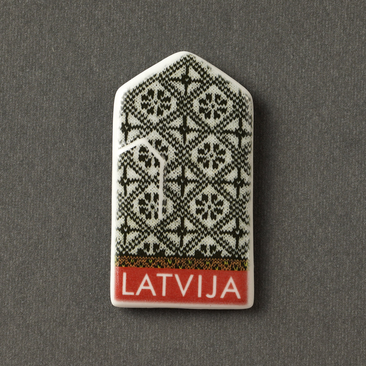 Porcelāna Magnēti - cimdiņi ar apdruku + LATVIJA