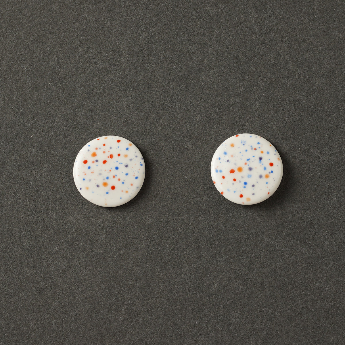 Painted 1.6. Button M earrings