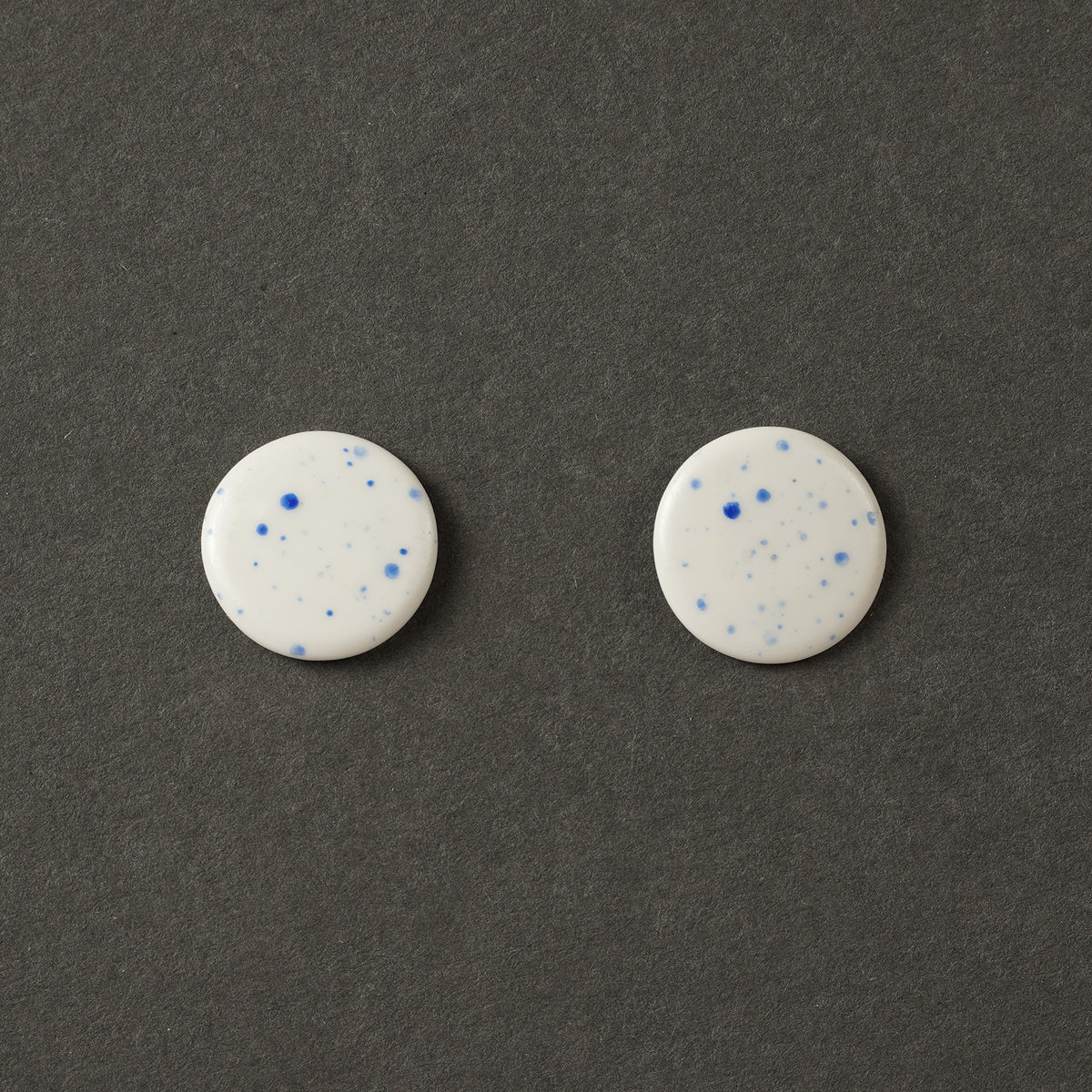 Painted 1.7. Button M earrings
