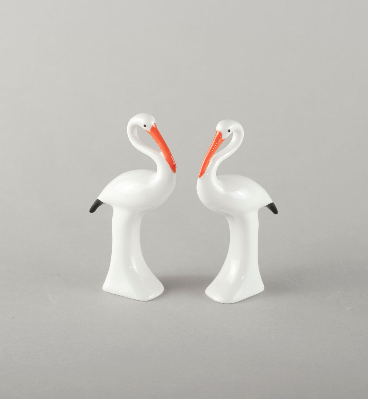 Porcelain Figure Stork Painted
