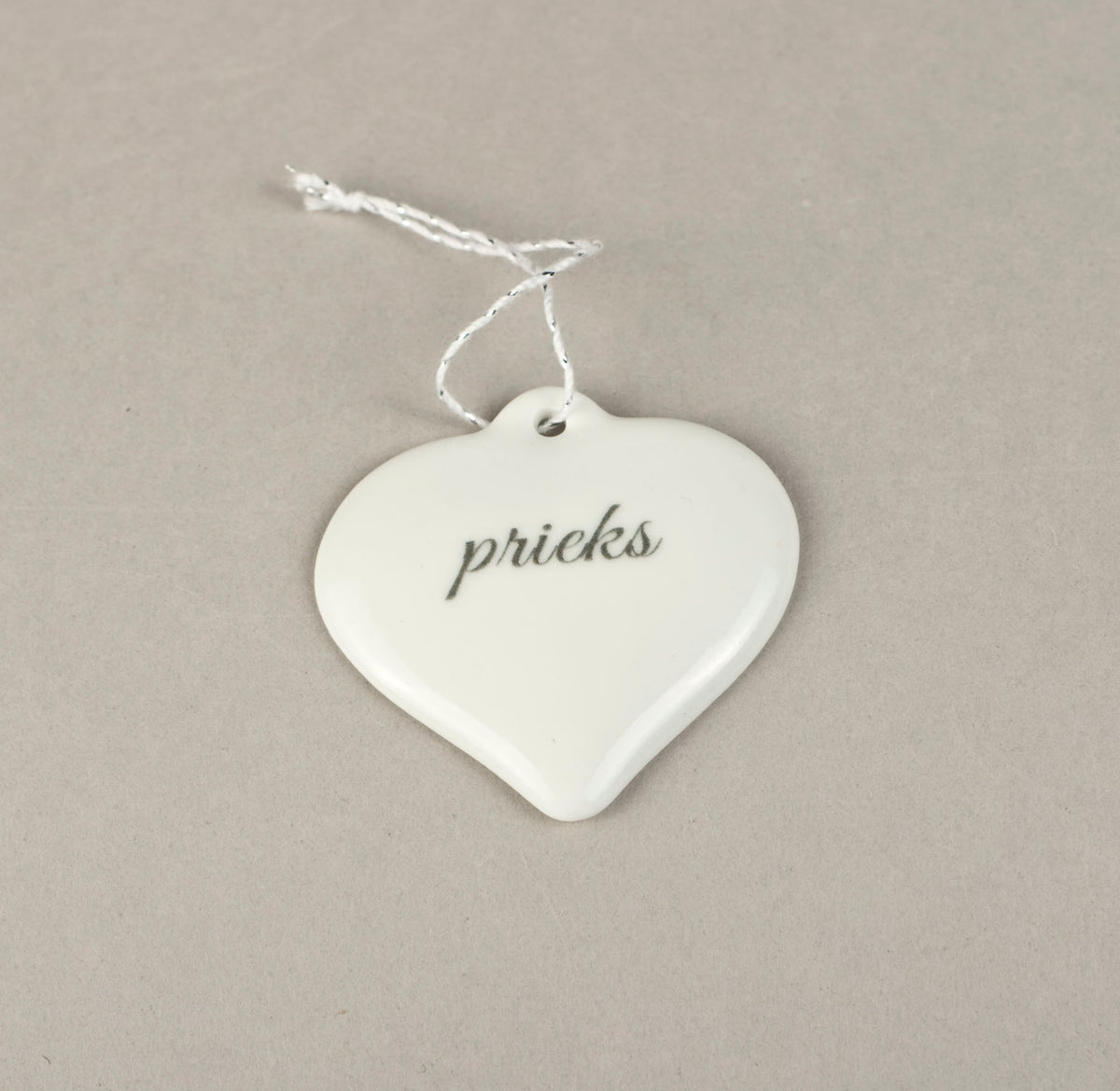 Porcelāna rotājumi - sirsniņa ar apdruku