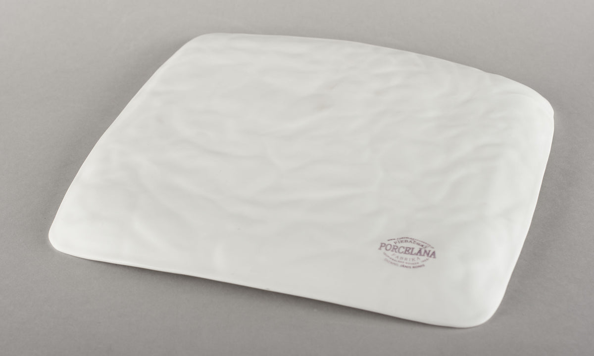 Porcelain Crumpled Plate/Tray Small