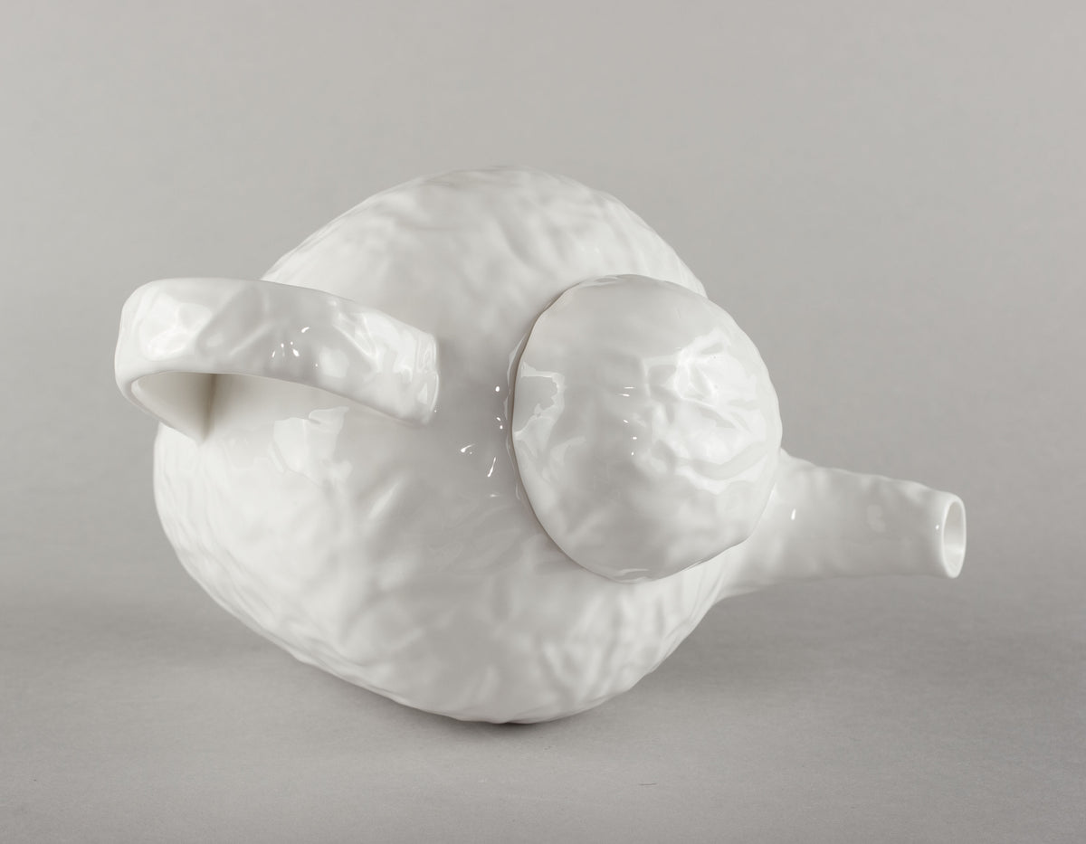 Porcelain Crumpled Kettle L