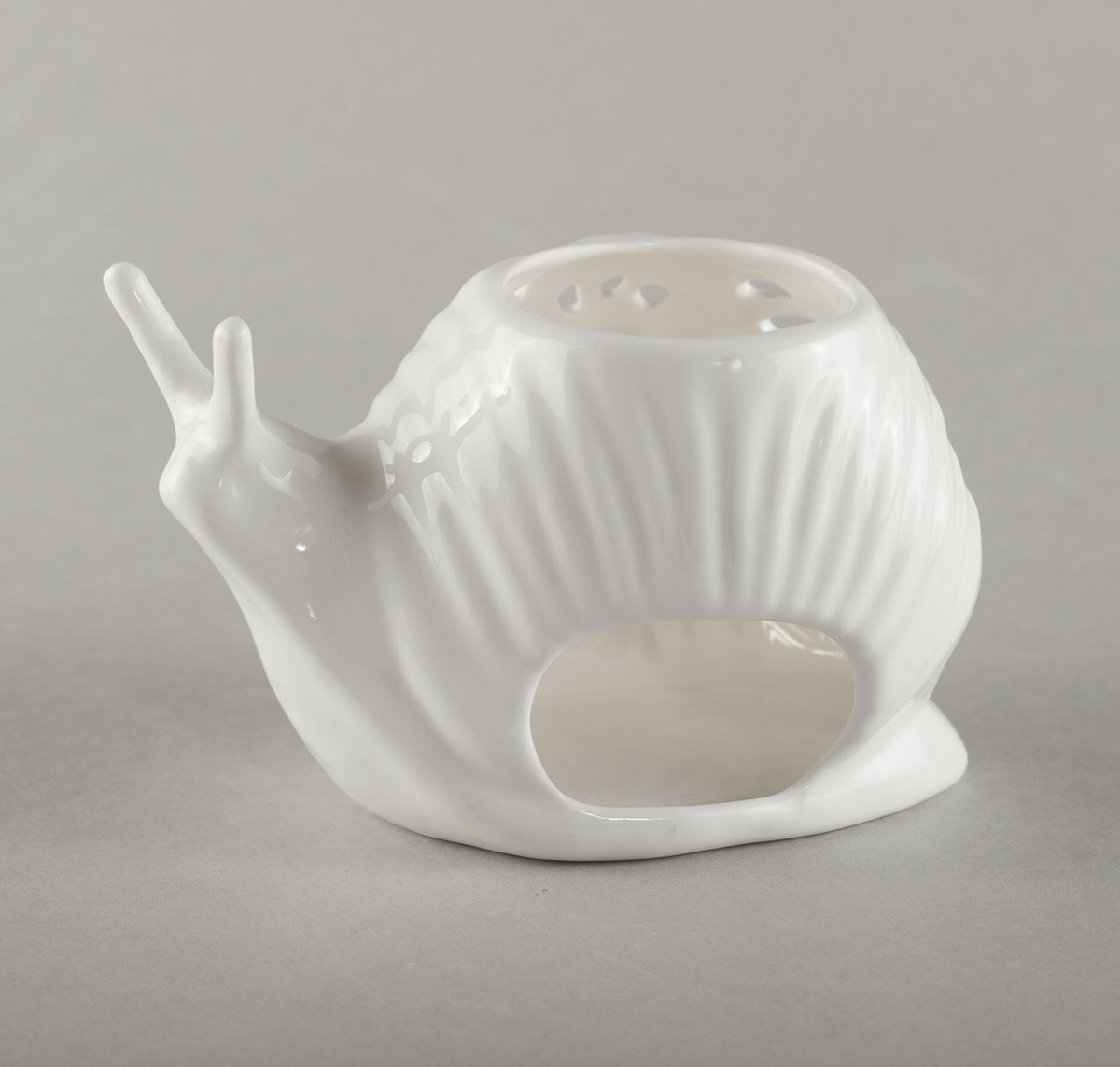 Porcelain Snail Candlestick Holder