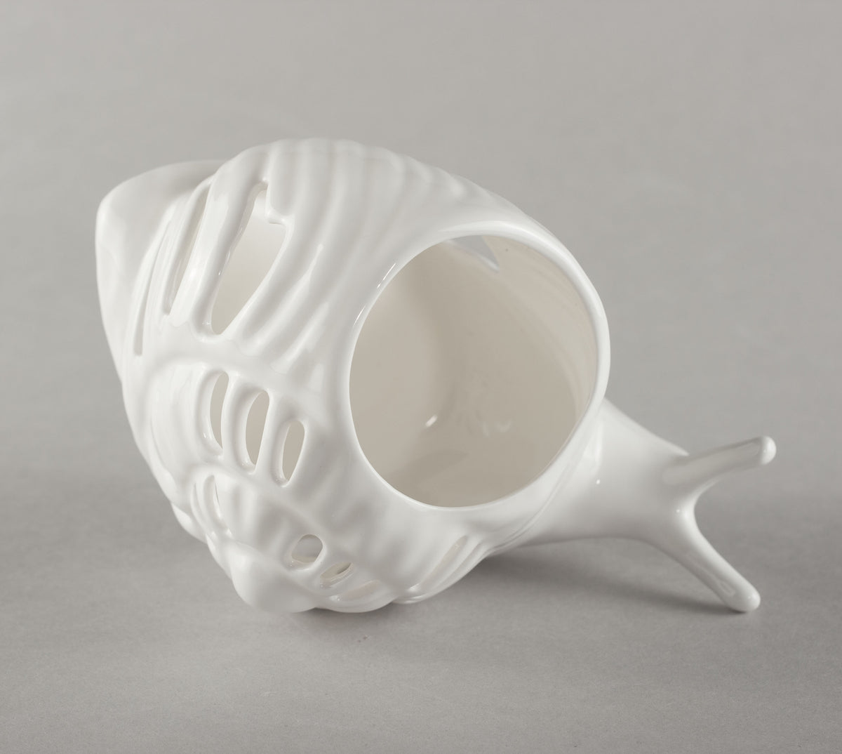 Porcelain Snail Candlestick Holder