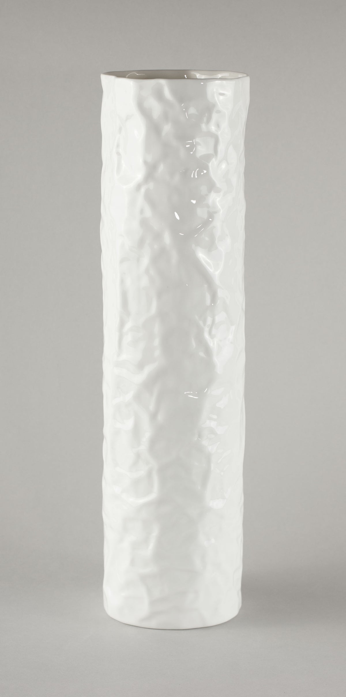Porcelain Crumpled Vase Tall