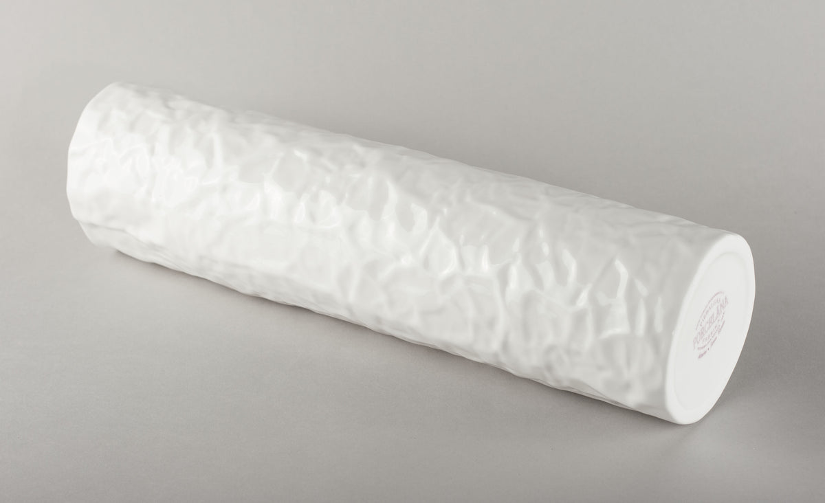 Porcelain Crumpled Vase Tall